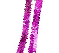 Ruban en dentelle à paillettes de 2/5/10 mètres, bande élastique extensible for robe de mariée, décoration de vêtement, accessoires de couture DIY Rouleaux Ruban de Dentelle(Color2,2cm-2Meters)