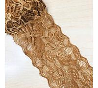 Ruban en dentelle élastique 3 mètres, largeur 8 cm, bande décorative, dentelle décorative, dentelle décorative, pour couture, bricolage, artisanat, vêtements, sous-vêtements, café