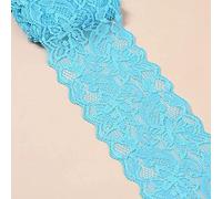 Ruban en dentelle lastique - 10 mtres - 8 cm - Fleurs colores - Dentelle dcorative - Ruban dcoratif - En dentelle - Pour couture, bricolage, artisanat, vtements, sous-vtements, lac bleu