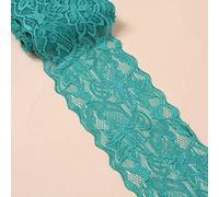 Ruban en dentelle lastique - 10 mtres - 8 cm - Fleurs colores - Dentelle dcorative - Ruban dcoratif - En dentelle - Pour couture, bricolage, artisanat, vtements, sous-vtements, vert fonc