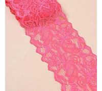 Ruban en Dentelle Lastique de 10 mtres,8 cm,de Fleurs Colores,Bordure dcorative,Dentelle dcorative,Ruban en Dentelle,pour Couture,Artisanat,vtements,sous-vtements,pastque,Rouge