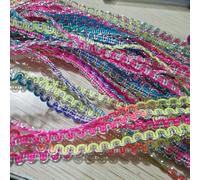 Ruban en dentelle ondulé, 25 yards, 5mm de large, ligne or argent, robe de spectacle sur scène, Costume, garnitures faites à la main, accessoires de fête de mariage