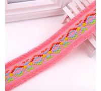 Ruban en dentelle, Tissu en dentelle à franges en coton de 4,5 cm de large
