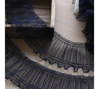 Ruban en dentelle, Tissu en tulle et dentelle plissée de 1 yard, 10 cm de large