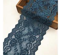 Ruban en dentelle vintage - 2 yards - 15 cm de large - Bordure en dentelle - Ruban décoratif - Bordure en dentelle - Crochet - Dentelle textile - Pour la couture, le bricolage (bleu vert)