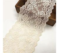 Ruban en dentelle vintage, 2 yards, 15 cm de large, décoratif, bordure en dentelle, crochet, textile - Pour couture, bricolage (beige)