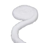 Ruban en fausse fourrure blanche de 5,5 m pour sapin de Noël, garnitures pelucheuses pour capuche, couture, guirlande, décoration d'intérieur, décoration de chambre (3 cm de large)