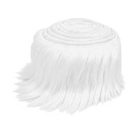 Ruban en Fausse Fourrure, Tissu en Feutrine Moelleuse Synthétique, Idéal pour Bricolage, Travaux Manuels, Couture, Beard, Cheveux de Père Noël, Chemin de Table Décoration, 10x180cm Blanche