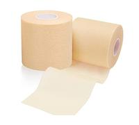 Ruban en Mousse Sport, 2 Rolls 27 m x 7 cm Underwrap Foam Wrap, Pré-Enveloppé de Sport Ruban Léger et Respirant, pour Éviter les Dommages Cutanés et Résidus D'adhésifs (Beige)