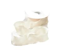 Ruban en mousseline de soie à bord effiloché fait à la main de 10 mètres, Bouquet d'emballage d'invitation de mariage, emballage de cadeau, décoration de fête,Ivoire,25mm