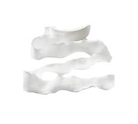 Ruban en mousseline de soie à bord effiloché fait à la main de 10 mètres, Bouquet d'emballage d'invitation de mariage, emballage de cadeau, décoration de fête,Blanc,25mm