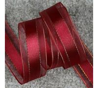 Ruban en mousseline d'organza, 5 yards 25 mm Multicolore Organza Linten(Wine)