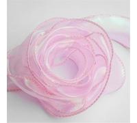 Ruban en mousseline d'organza, ruban en mousseline de soie, 10 yards, plusieurs tailles, multicolore pour le bricolage et l'emballage de cadeaux(1 x 10 yard)