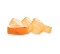 Ruban en organza - 25 mm x 25 m - Couleur au choix : 3/6/12/25/38 mm - Transparent, résistant aux couleurs et lavable - Ruban pour mariage - Ruban cadeau, pour emballage, décoration, loisirs créatifs
