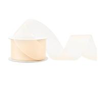 Ruban en organza - 38 mm x 25 m - Choix de couleurs : 3/6/12/25/38 mm - Transparent, résistant aux couleurs et lavable - Ruban pour mariage - Ruban cadeau pour emballage, décoration, loisirs créatifs