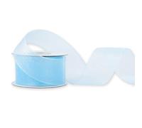 Ruban en organza 38 mm x 25 m - Couleur au choix : bleu clair 311