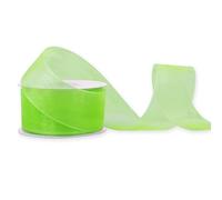 Ruban en organza 38 mm x 25 m, vert mai, vert tilleul, vert clair
