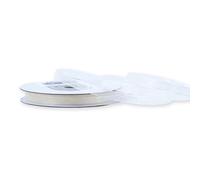 Ruban en organza 6 mm x 25 m - Choix de couleurs en 3/6/12/25/38 mm - Transparent, couleurs résistantes et lavable - Ruban pour mariage - Ruban cadeau, pour emballage, décoration, loisirs créatifs