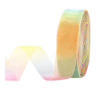 Ruban en organza transparent de qualité supérieure pour emballage cadeau, décorations de fête et fournitures d'artisanat