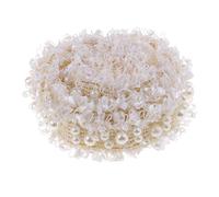 Ruban En Perle Fictive Mainmise En Beige 1 Yard | base textile souple, construction prête à coudre, ornements pour vêtements et sacs, décoration pour fêtes de mariage
