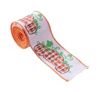 Ruban en polyester citrouille de 4,6 m pour travaux manuels et emballage cadeau, récolte d'automne, fournitures d'artisanat de Thanksgiving