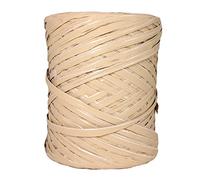 Ruban en raphia synthétique sur rouleau 200 m de ruban en papier naturel pour cadeaux, bouquets de fleurs de Noël et décorations (Naturel)