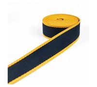 Ruban En Sangle, 4 M X 38 Mm, En Polyester Et Coton, Pour Bagages, Sacs À Dos, Décoration de Vêtements, Dentelle, Biais de Couture/Blackyellow