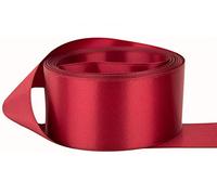 Ruban en satin, 50 mm x 2,5 m, plusieurs couleurs disponibles, Rouge bordeaux, 50 mm
