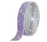 Ruban en satin avec strass Autocollant auto-adhésif en strass cristal, ruban de diamant, bricolage, artisanat d'art, voiture(Color 19,4 Row (8mm))