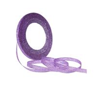 Ruban en Satin de soie à paillettes argent or, 100Yards, 6mm, décoration de fête de mariage à domicile, emballage de noël Halloween, matériel de bricolage(Purple)