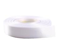 Ruban en satin double face en polyester - 23 m - Idéal pour les mariages, les emballages cadeaux, la fabrication de nœuds et autres projets (6 mm x 23 mètres, blanc)