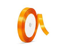Ruban en satin double face pour emballage cadeau, ruban de pour travaux manuels, ruban de gâteau, ruban pour cheveux, décoration de Noël, Saint-Valentin, mariage, voiture (10mm, Orange)