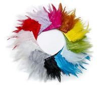 Ruban en Satin et Frange en Plumes Authentiques, propriétés ignifuges, 10-12cm. Neotrims. 12 Couleurs, pour Couture, décoration, Bijoux Fantaisie