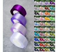 Ruban en Satin Or Sauge de 22.8 Mètres, 50mm, 38mm, 25mm, 15mm, 10mm, 6mm, Matériaux Artisanaux, Décoration de ixde Mariage et de Noël Orange