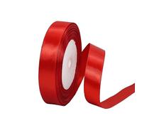 Ruban en satin rouge de 20 mm pour emballage cadeau, ruban de 22 m, ruban de Noël pour emballage cadeau, bouquets, gâteaux, décoration de mariage