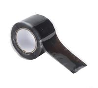 Ruban en silicone pour barrière d'humidité permanente sur câbles d'antenne, conducteurs électriques, raccords de tuyauterie et joints de tuyau d'irrigation (noir)