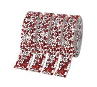 Ruban en strass Rouleau de rubans en strass cristal, 10 mètres, diamant scintillant, ceinture enroulée, fête mariage(Red,10YARDS_1CM WIDTH)