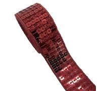 Ruban en tissu à paillettes, Bande de paillettes plates 25mm par 2-5 Yards multicolore 18 pièces for accessoires d'artisanat couture(Color 14,5 yards)