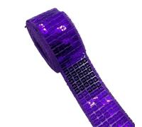 Ruban en tissu à paillettes, Bande de paillettes plates 25mm par 2-5 Yards multicolore 18 pièces for accessoires d'artisanat couture(Color 16,5 yards)