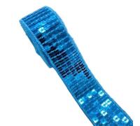 Ruban en tissu à paillettes, Bande de paillettes plates 25mm par 2-5 Yards multicolore 18 pièces for accessoires d'artisanat couture(Color 7,5 yards)