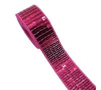 Ruban en tissu à paillettes, Bande de paillettes plates 25mm par 2-5 Yards multicolore 18 pièces for accessoires d'artisanat couture(Color 12,5 yards)