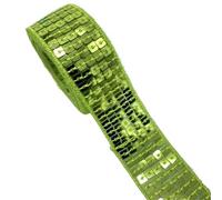 Ruban en tissu à paillettes, Bande de paillettes plates 25mm par 2-5 Yards multicolore 18 pièces for accessoires d'artisanat couture(Color 17,2 yards)