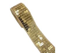 Ruban en tissu à paillettes, Bande de paillettes plates 25mm par 2-5 Yards multicolore 18 pièces for accessoires d'artisanat couture(Color 3,5 yards)