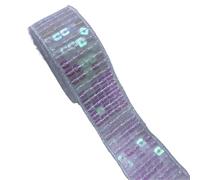 Ruban en tissu à paillettes, Bande de paillettes plates 25mm par 2-5 Yards multicolore 18 pièces for accessoires d'artisanat couture(Color 4,2 yards)