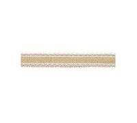 PartyDeco Ruban en Toile de Jute Naturelle et Bordure Dentelle 4 cm x 5 m