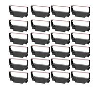 Ruban encreur ERC-30/34/38 B/R compatible avec NK506 ERC30 ERC38 (lot de 24) (noir)