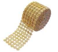 Ruban Enroulé En Diamant, 10 Mètres, Faux Strass, En Cristal, En Forme De Fleur, Maille, Pour Décoration De Fête, Événement