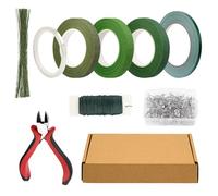 Ruban Et Fil Pour Fleurs,Kit de Ruban Floral et Fil pour les Outils d'Arrangement - Accessoires Art Floral Fournitures Fleuriste Pour Création De Corsages Accessoires De Mariage Projets Créatifs