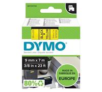 Ruban étiqueteuse Dymo fond jaune écriture noire 9 mm x 7 m
