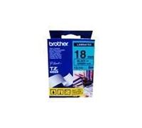 Brother TZe-741 - (18 mm) - Noir sur vert - Ruban